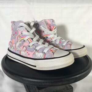 Converse Chuck Taylor All Star 'Neon Unicorn' Shoes Pink & Purple Junior Size 11